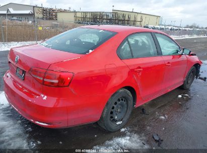 Lot #3034051682 2015 VOLKSWAGEN JETTA 2.0L S