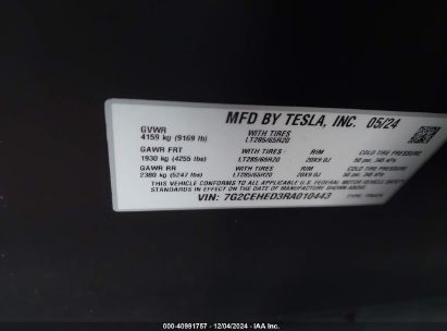 Lot #3037538946 2024 TESLA CYBERTRUCK ALL-WHEEL DRIVE