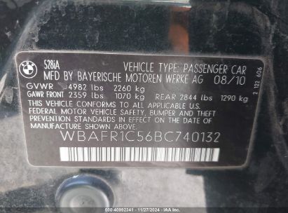 Lot #3056478057 2011 BMW 528I