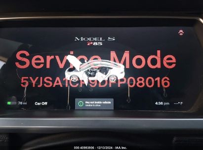 Lot #3035092831 2013 TESLA MODEL S PERFORMANCE