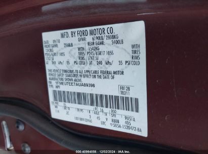 Lot #3034051491 2010 FORD EXPLORER EDDIE BAUER