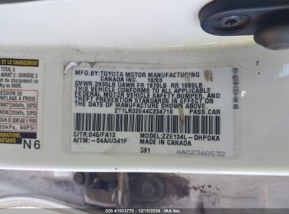 Lot #3056474743 2004 TOYOTA MATRIX STANDARD