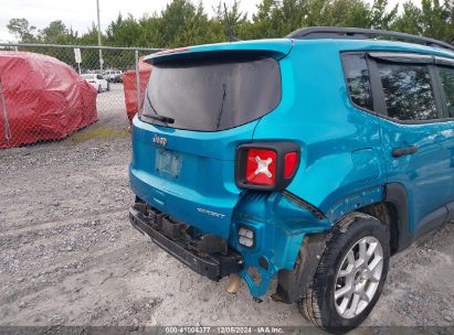 Lot #3033210610 2021 JEEP RENEGADE SPORT FWD