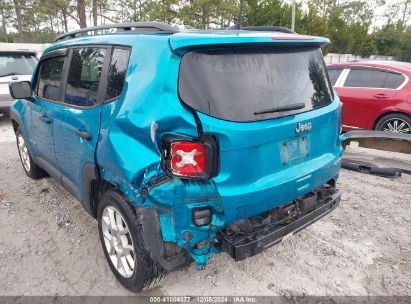 Lot #3033210610 2021 JEEP RENEGADE SPORT FWD