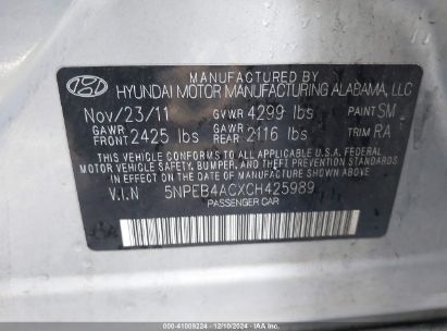 Lot #3035092915 2012 HYUNDAI SONATA GLS