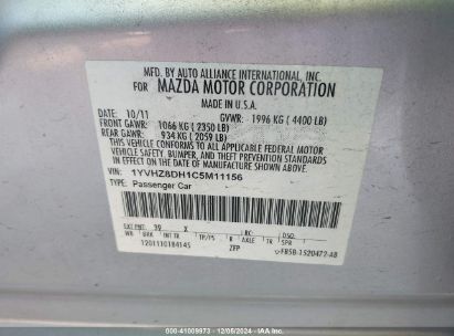 Lot #3035080977 2012 MAZDA MAZDA6 I TOURING