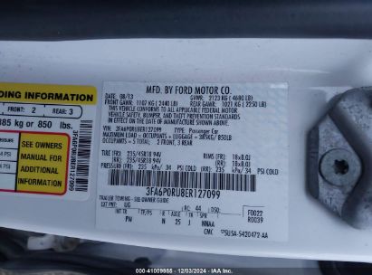 Lot #3042566475 2014 FORD FUSION HYBRID TITANIUM