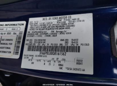 Lot #3056478235 2013 FORD FUSION HYBRID SE