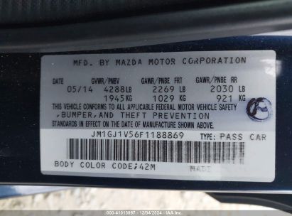 Lot #3051082084 2015 MAZDA MAZDA6 I TOURING