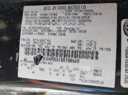 Lot #3035092710 2011 FORD FUSION SEL