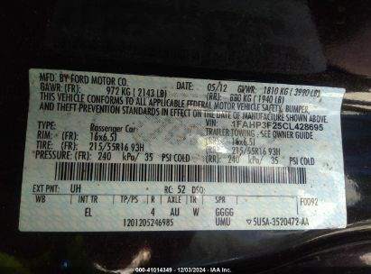 Lot #3035080954 2012 FORD FOCUS SE