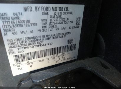 Lot #3042565979 2015 FORD F-350 LARIAT