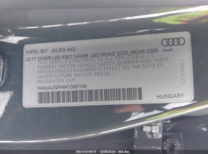 Lot #3042566253 2017 AUDI A3 2.0T PREMIUM