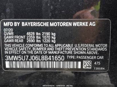 Lot #3053061264 2020 BMW 3 SERIES M340I