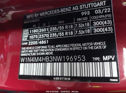 Lot #3050078443 2022 MERCEDES-BENZ GLB 250 4MATIC