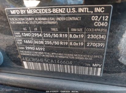 Lot #3035092712 2012 MERCEDES-BENZ R 350 4MATIC