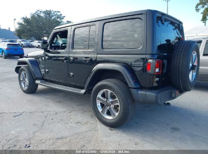 Lot #3051081949 2020 JEEP WRANGLER UNLIMITED SAHARA 4X4