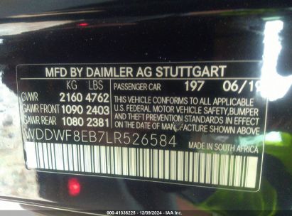 Lot #3051081850 2020 MERCEDES-BENZ C 300 4MATIC