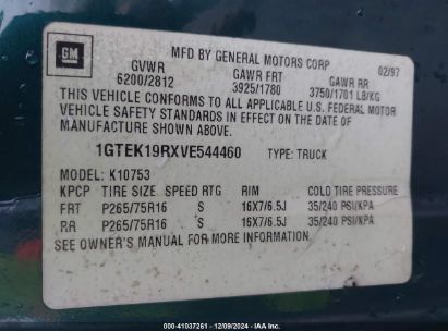 Lot #3056067148 1997 GMC SIERRA 1500 SL WIDESIDE