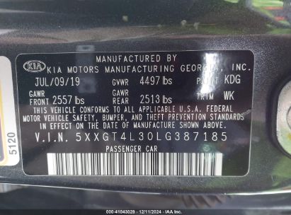 Lot #3035092306 2020 KIA OPTIMA LX