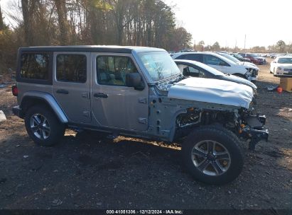 Lot #3052072218 2020 JEEP WRANGLER UNLIMITED SAHARA 4X4