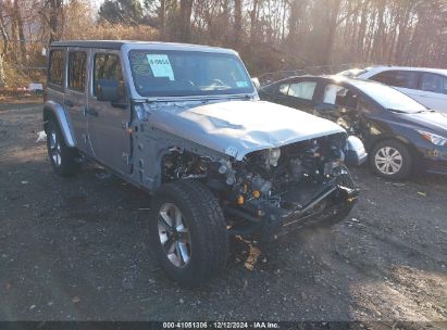 Lot #3052072218 2020 JEEP WRANGLER UNLIMITED SAHARA 4X4