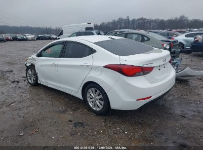 Lot #3034050125 2016 HYUNDAI ELANTRA SE