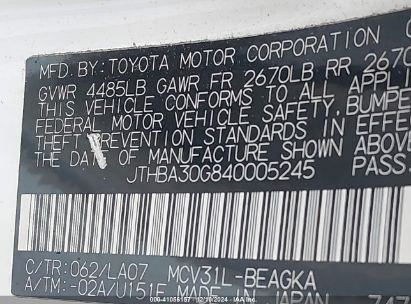 Lot #3034050182 2004 LEXUS ES 330