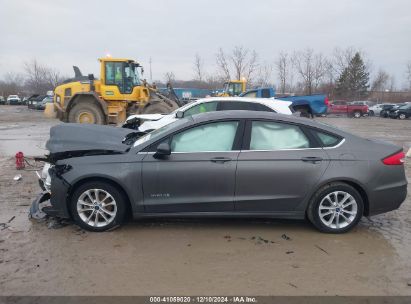 Lot #3052072063 2019 FORD FUSION HYBRID SE