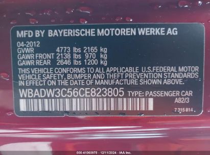 Lot #3056470140 2012 BMW 328I