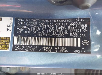 Lot #3035080131 2006 TOYOTA PRIUS