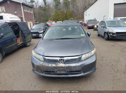 Lot #3034049901 2012 HONDA CIVIC LX