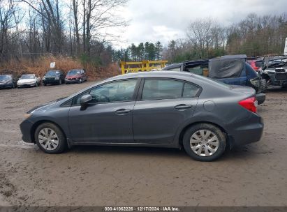 Lot #3034049901 2012 HONDA CIVIC LX