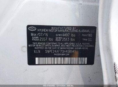 Lot #3034049462 2016 HYUNDAI SONATA