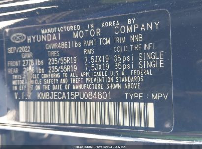 Lot #3056066704 2023 HYUNDAI TUCSON HYBRID LIMITED