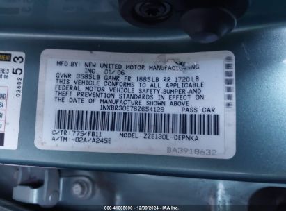 Lot #3035091908 2006 TOYOTA COROLLA LE