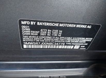 Lot #3052072079 2022 BMW 330I XDRIVE