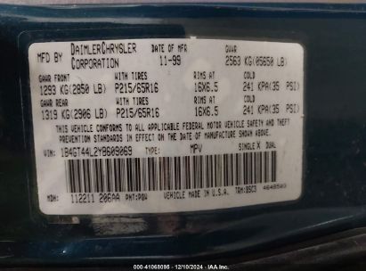 Lot #3037522847 2000 DODGE GRAND CARAVAN SPORT