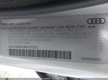 Lot #3030609988 2014 AUDI A6 3.0 TDI PREMIUM PLUS