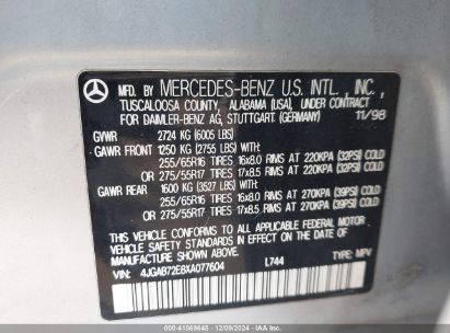 Lot #3035092039 1999 MERCEDES-BENZ ML 430