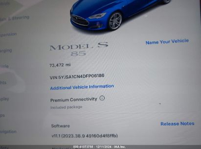 Lot #3034049643 2013 TESLA MODEL S