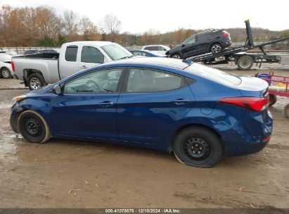 Lot #3034049843 2016 HYUNDAI ELANTRA SE