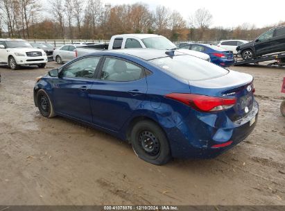 Lot #3034049843 2016 HYUNDAI ELANTRA SE