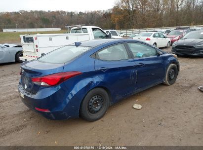 Lot #3034049843 2016 HYUNDAI ELANTRA SE