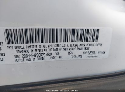 Lot #3042554981 2008 DODGE GRAND CARAVAN SXT