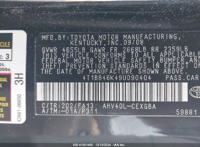 Lot #3037531828 2009 TOYOTA CAMRY HYBRID