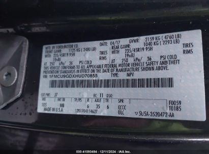 Lot #3042564868 2017 FORD ESCAPE SE