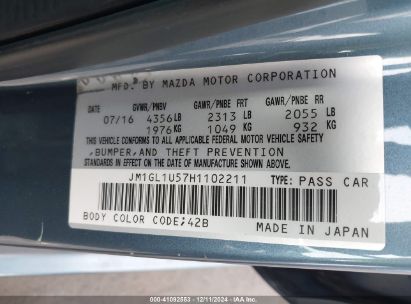 Lot #3050073042 2017 MAZDA MAZDA6 SPORT