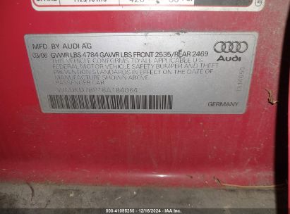 Lot #3034049106 2006 AUDI A3 3.2 S LINE