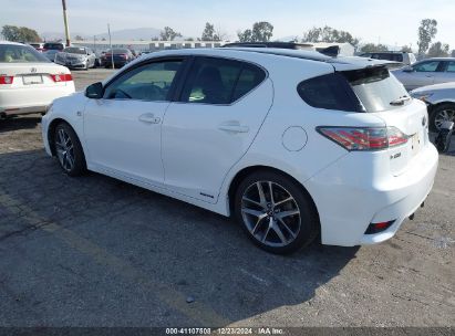 Lot #3046372310 2015 LEXUS CT 200H